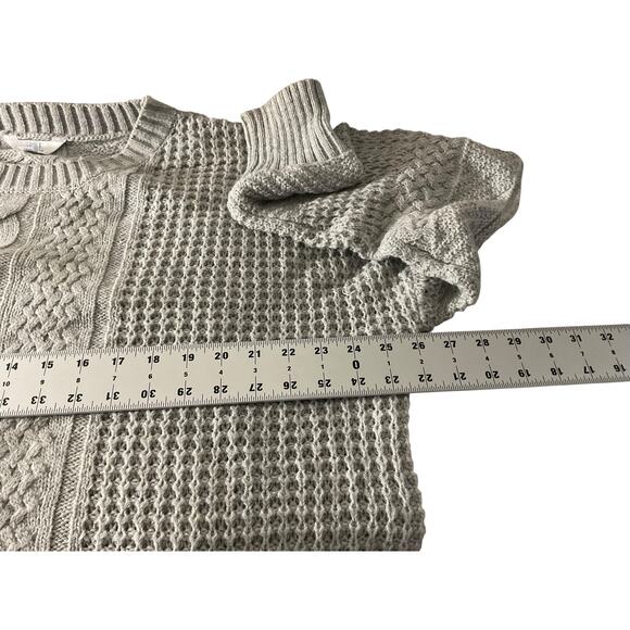 Time and Tru Womens XXL 20 Gray Sweater Classic Winter‎ Cable Knit - Picture 5 of 10